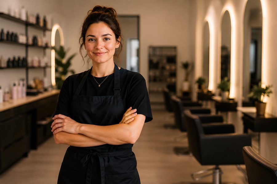Salonprofessional aan het werk