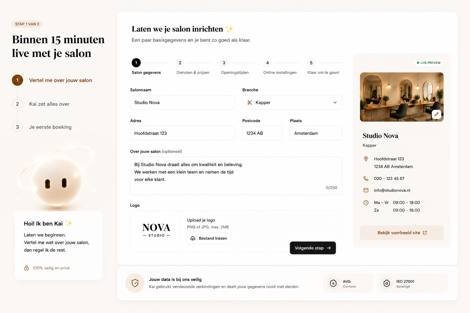 Account aanmaken in Kronr